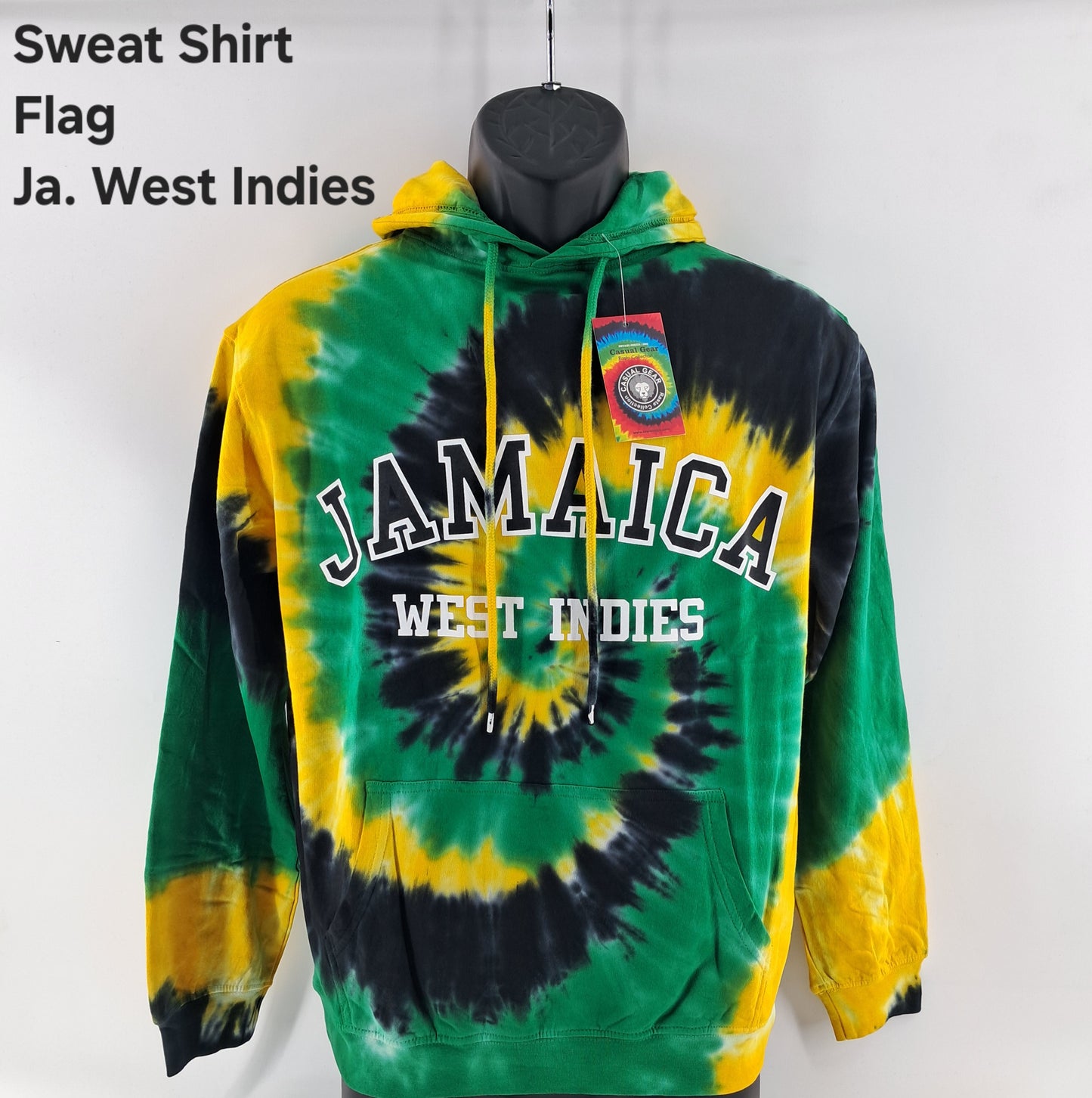 Jamaican Tie Dye Hoodie / Sweatshirt