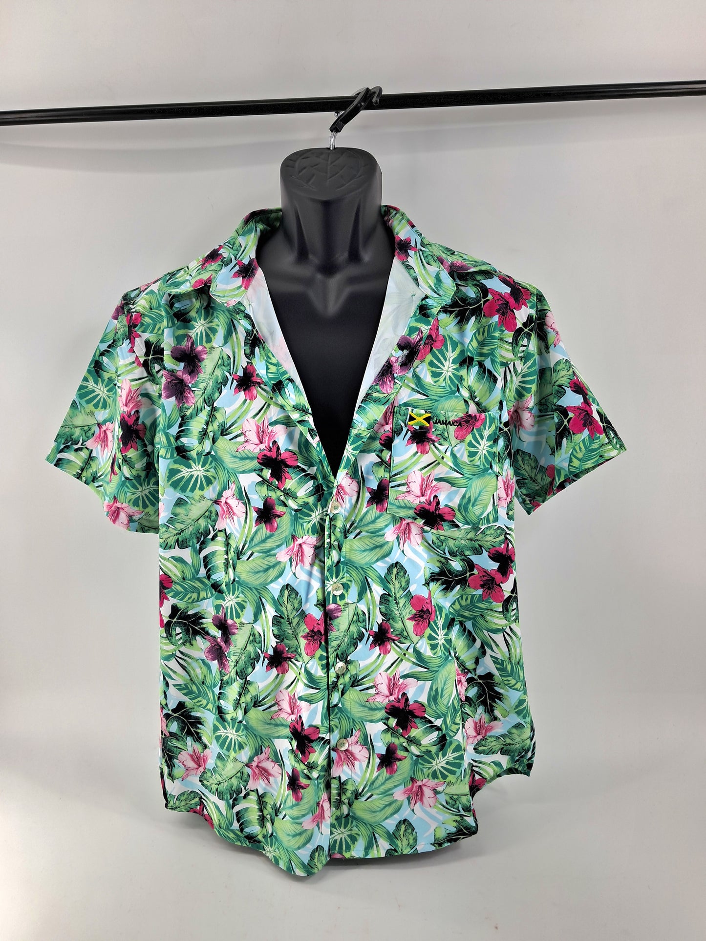 Hibiscus print Hawaiian shirt