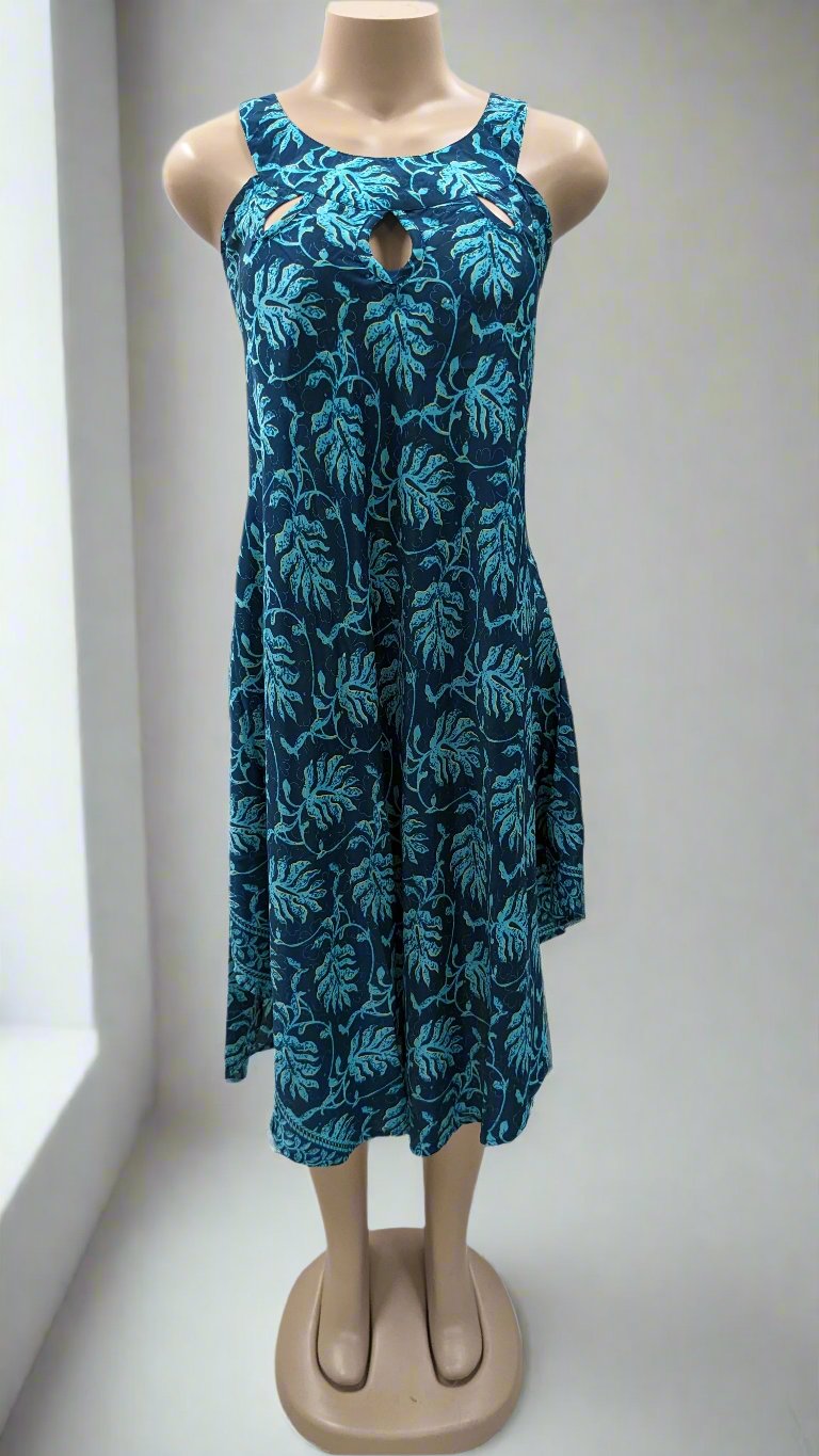 Sleveless Floral Print Dress