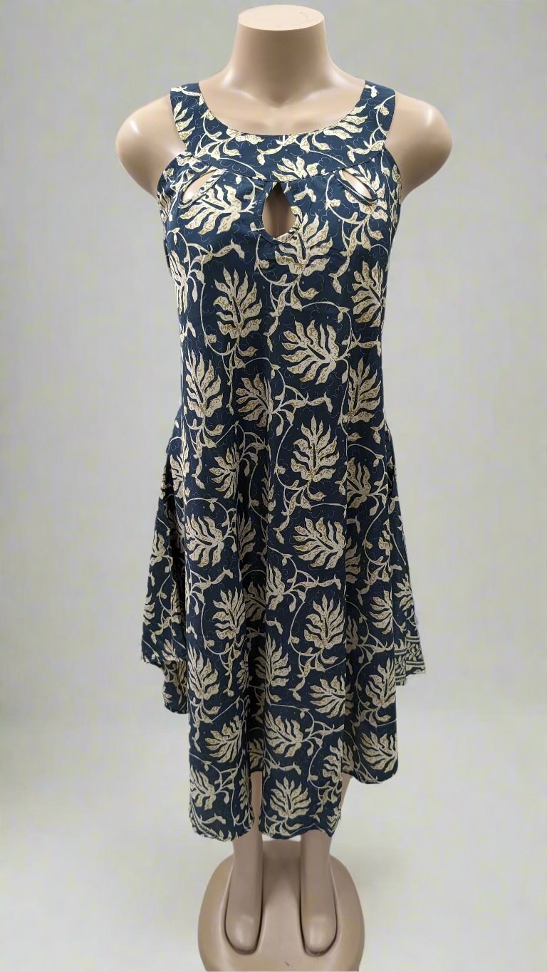 Sleveless Floral Print Dress