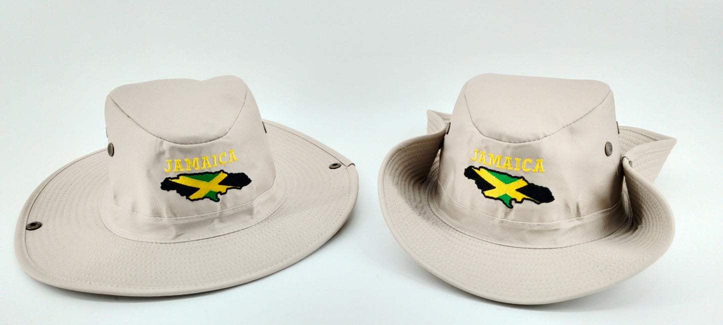 Safari Hat - Jamaica map embroidery