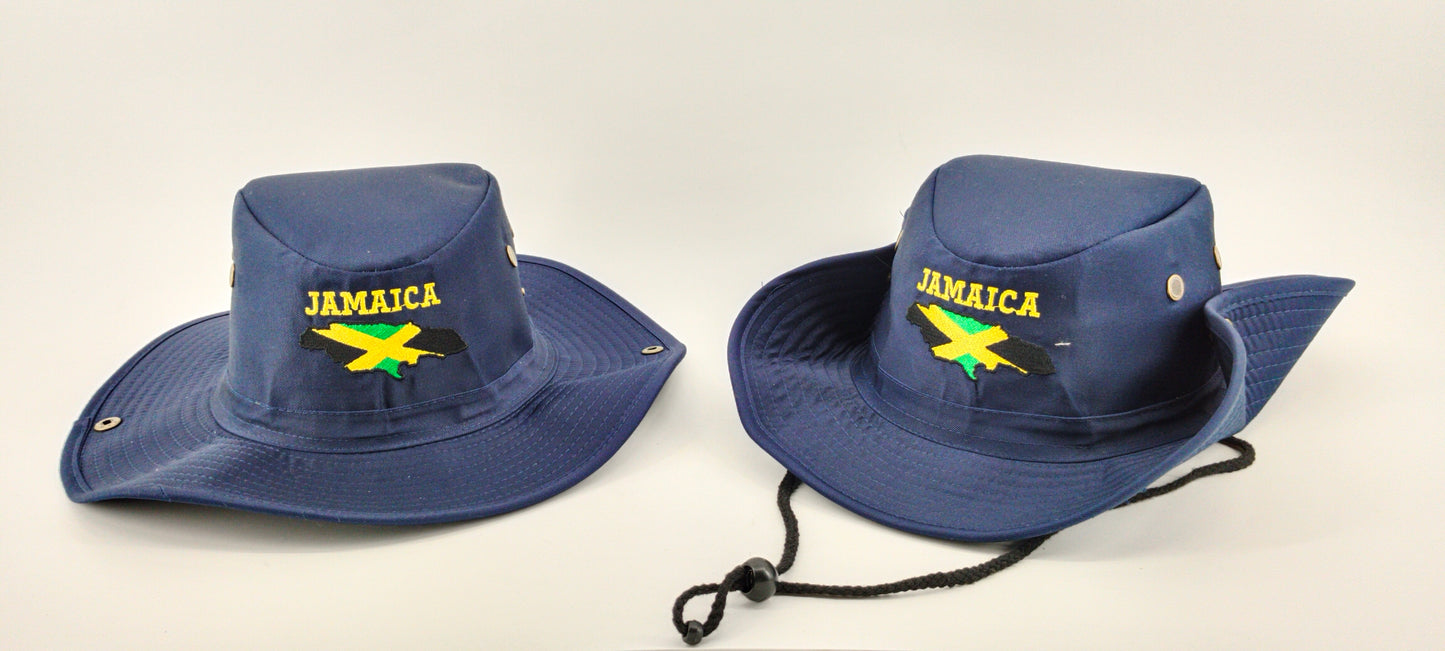 Safari Hat - Jamaica map embroidery