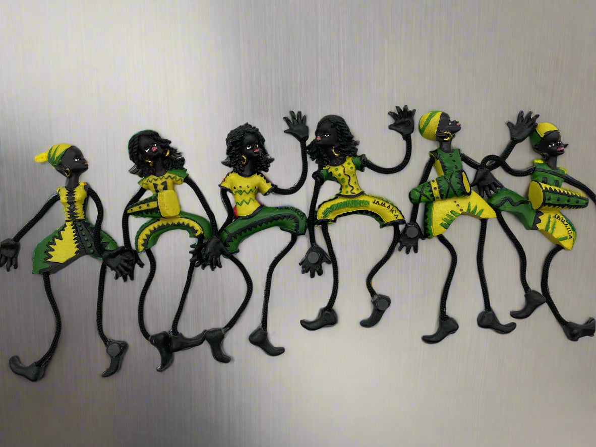 Fridge magnet: Jamaican lady-set of 6