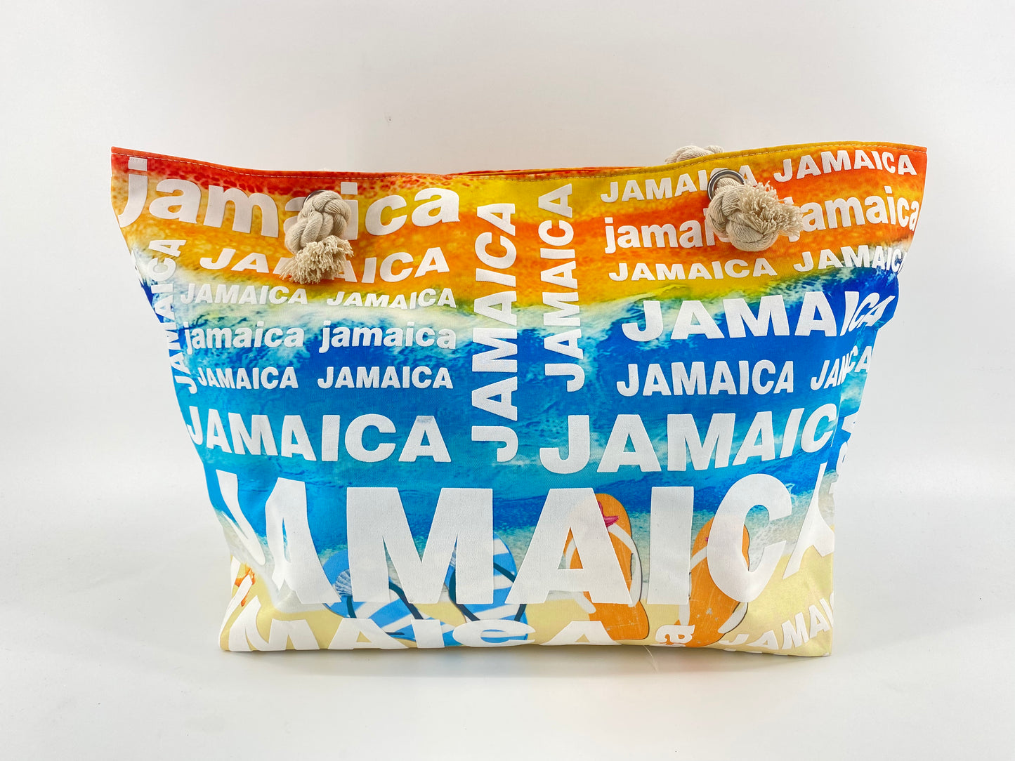 Jamaican beach pallete totebag