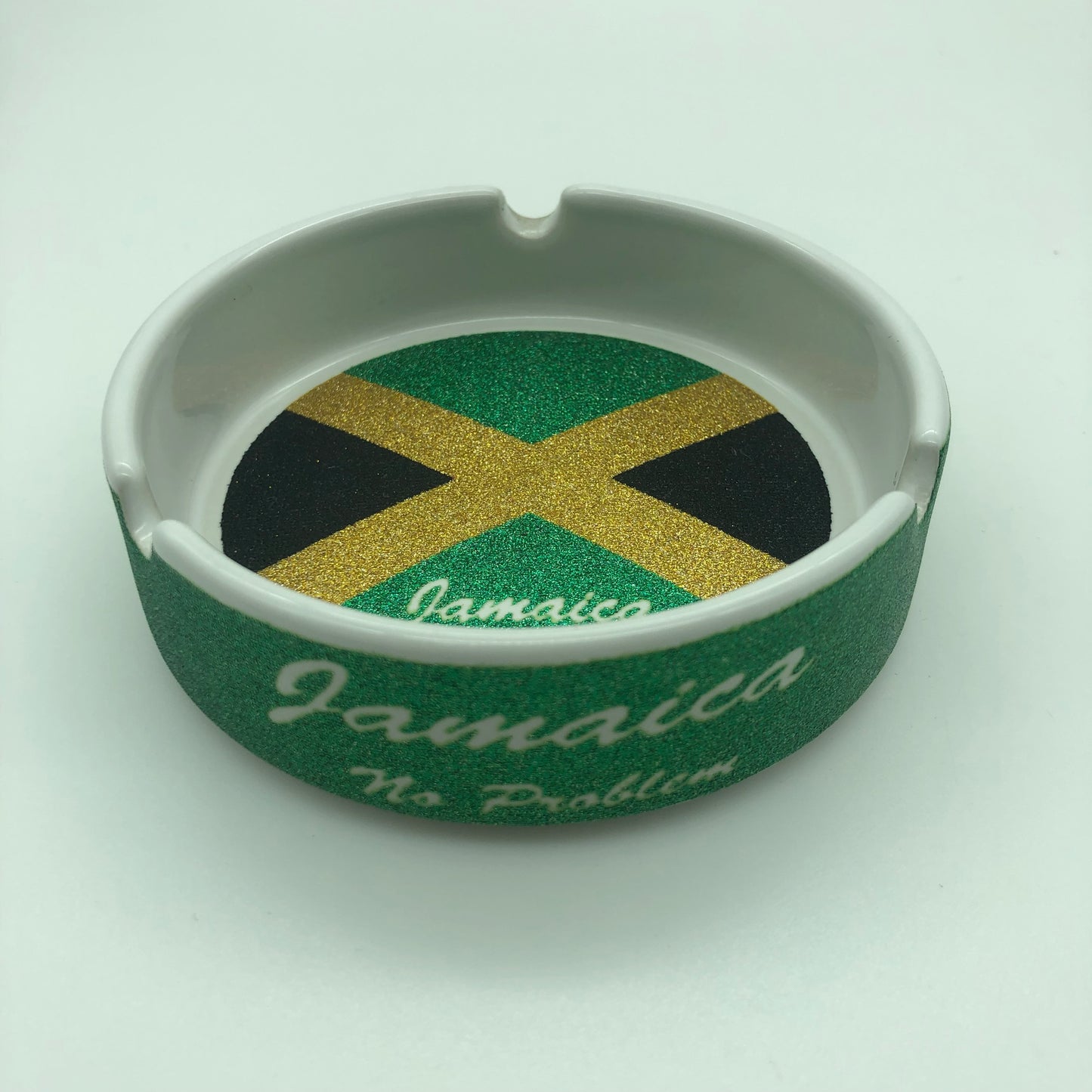 Jamaica glitter decorative ashtray