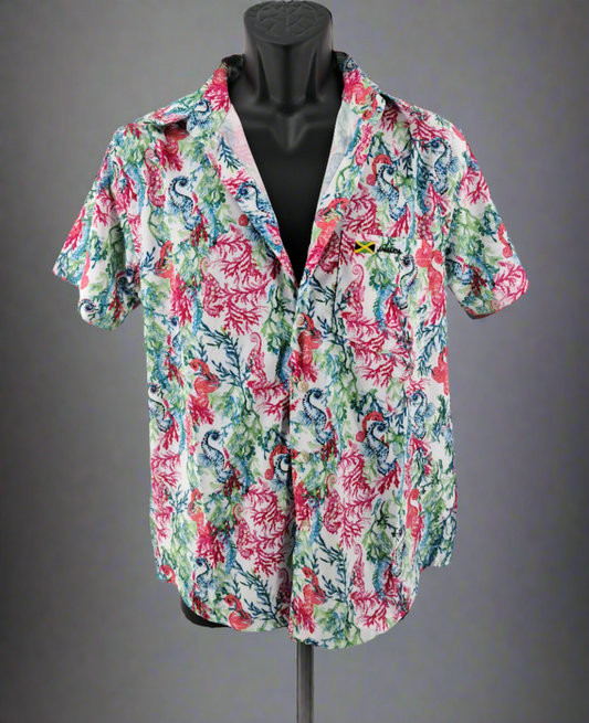 Aloha resort wear shirt- Seahorse print