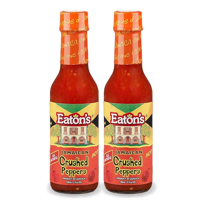 Eaton's Jamaican Crushed Peppers Sauce - 5 Fl Oz Sweet Chili Sauce Dipping Chili Hot, Spicy for Wings