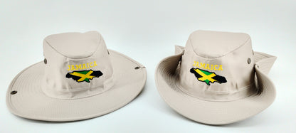 Safari Hat - Jamaica map embroidery