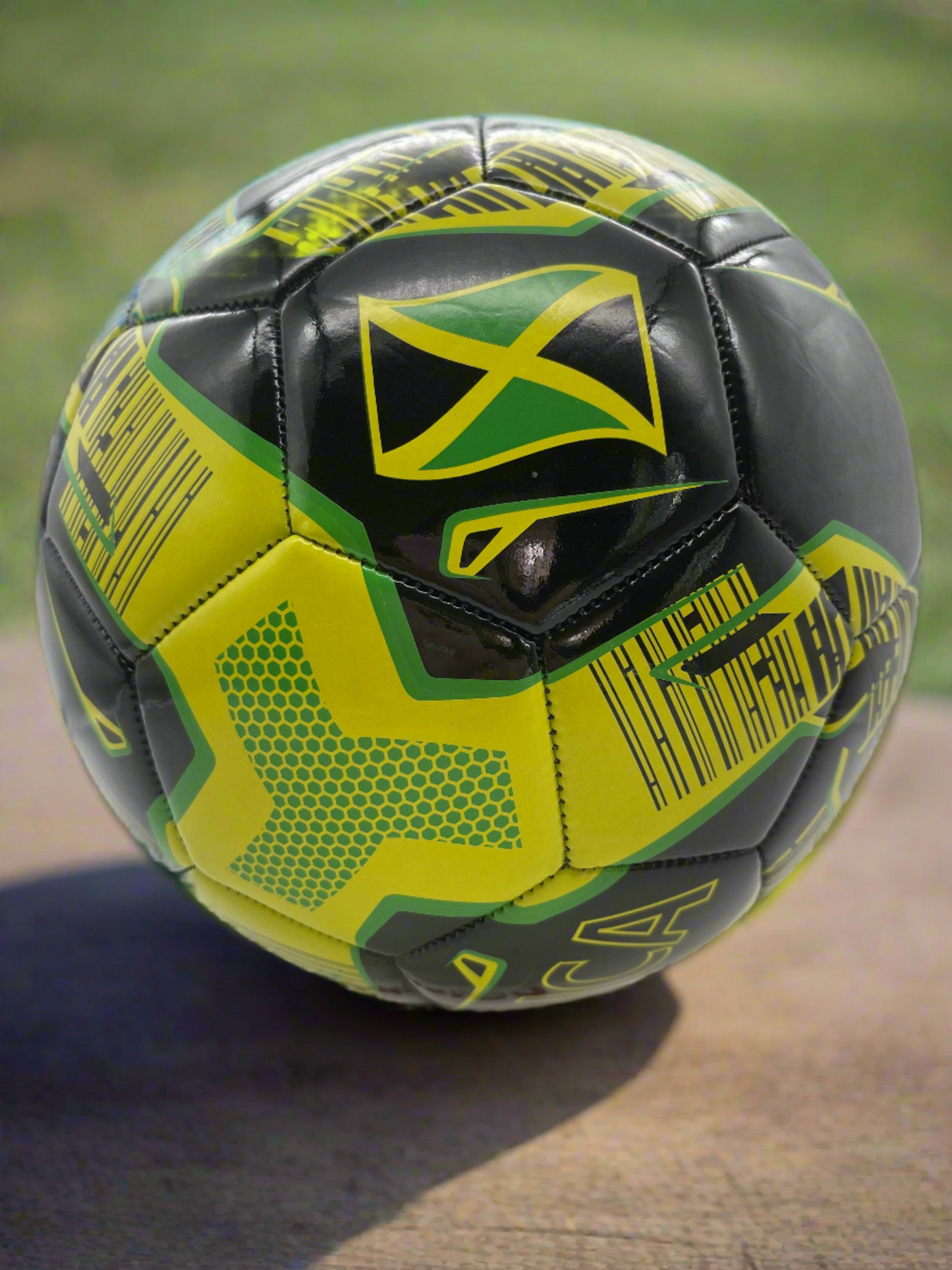 Soccer ball Jamaica Flag