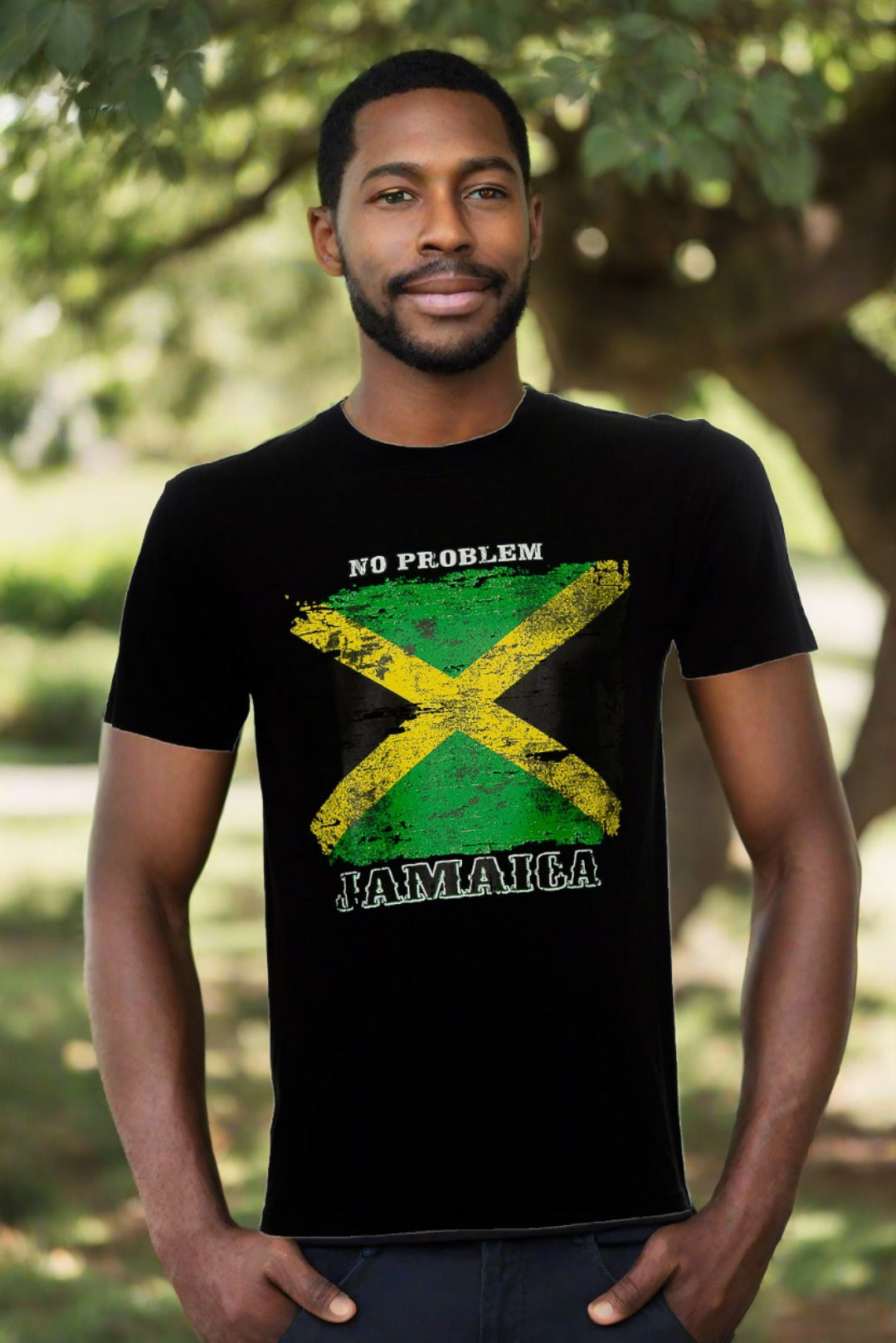 Jamaican T shirt- No problem Jamaica vintage flag