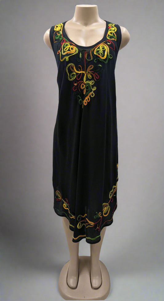 Jamaican Afro embroidery dress